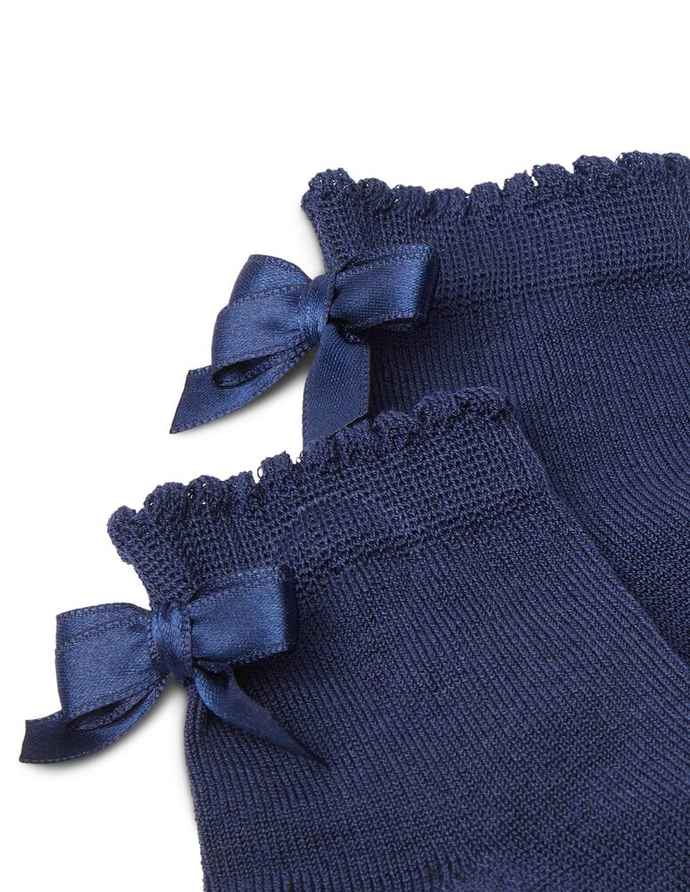 rinascente Story Loris Calza corta con fiocco posteriore ricamato a mano - blu