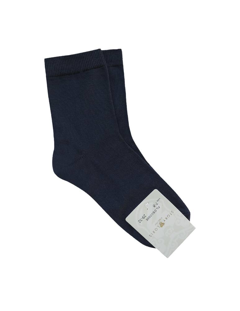 rinascente Story Loris Stretch solid color short sock - blue