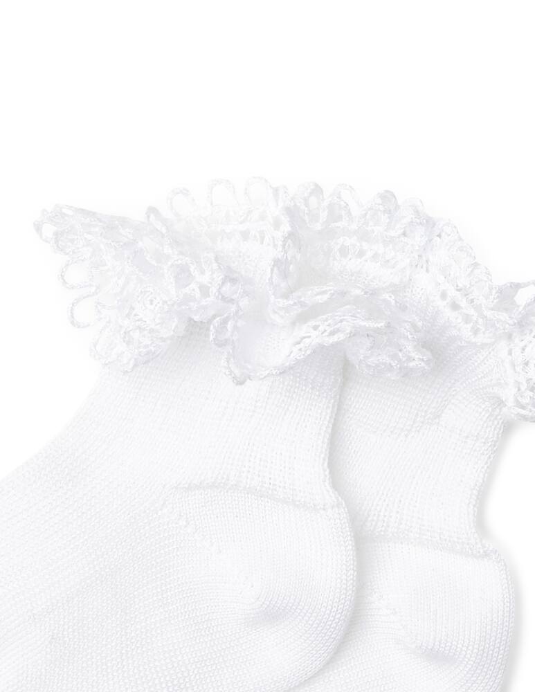 rinascente Story Loris Calza corta con merletto ricamato a mano - bianco