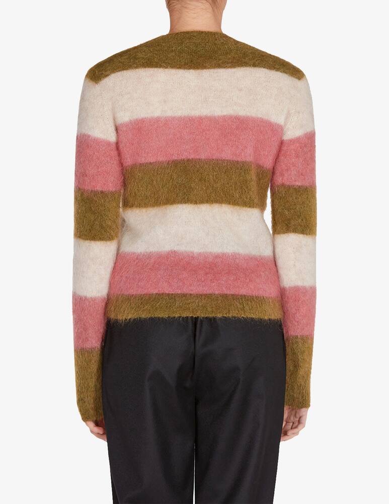 rinascente Roberto Collina Brushed striped crew neck sweater - Multi