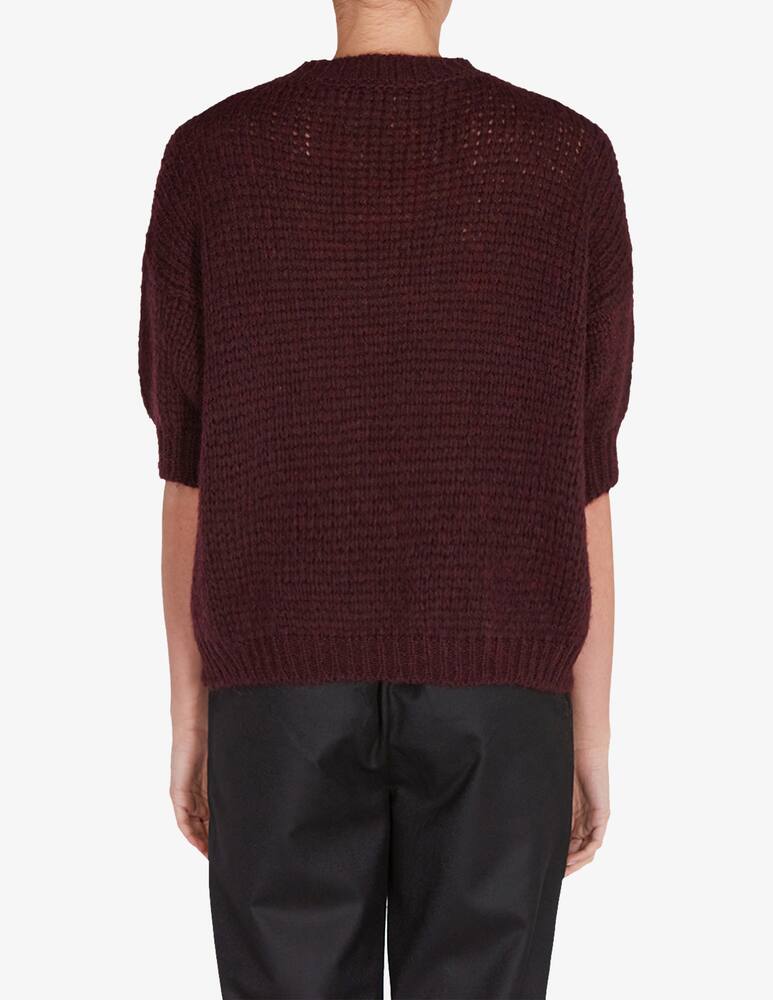 rinascente Roberto Collina Short sleeved crewneck sweater  - Red