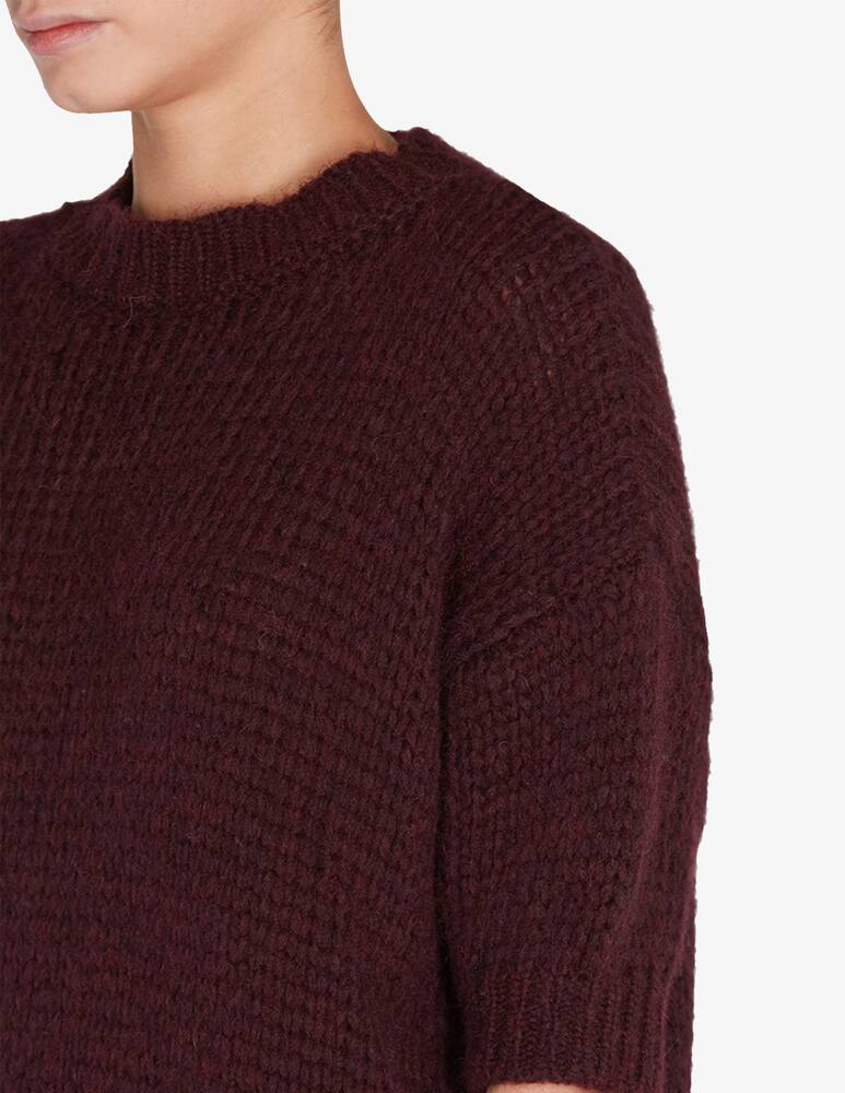 rinascente Roberto Collina Short sleeved crewneck sweater  - Red