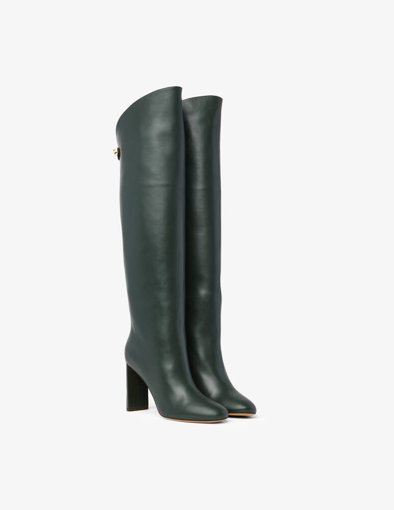 rinascente Maison Skorpios Stivali in pelle con tacco Adriana - Verde