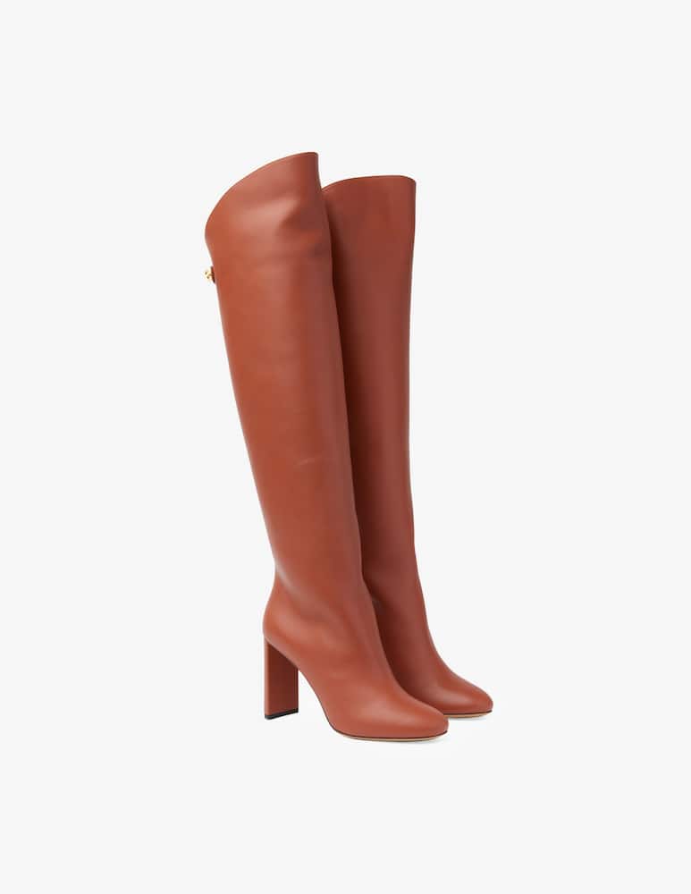 rinascente Maison Skorpios Adriana leather heeled boots - Brown