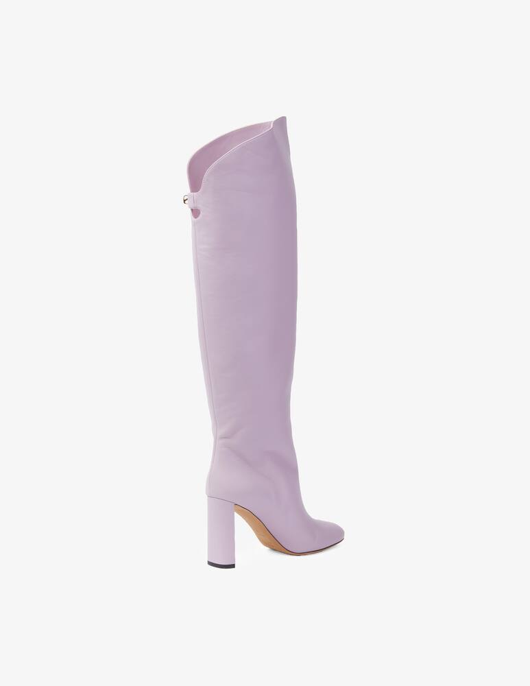 rinascente Maison Skorpios Adriana leather heeled boots - Violet