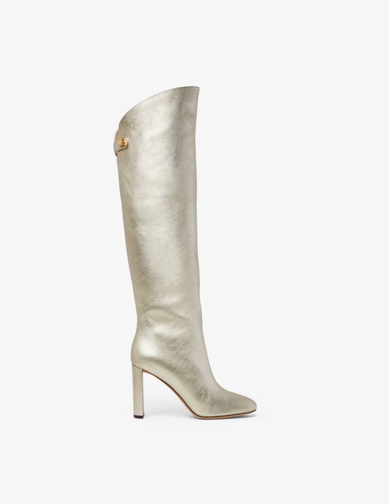 rinascente Maison Skorpios Adriana leather heeled boots - Gold