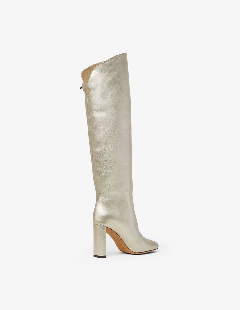 rinascente Maison Skorpios Adriana leather heeled boots - Gold