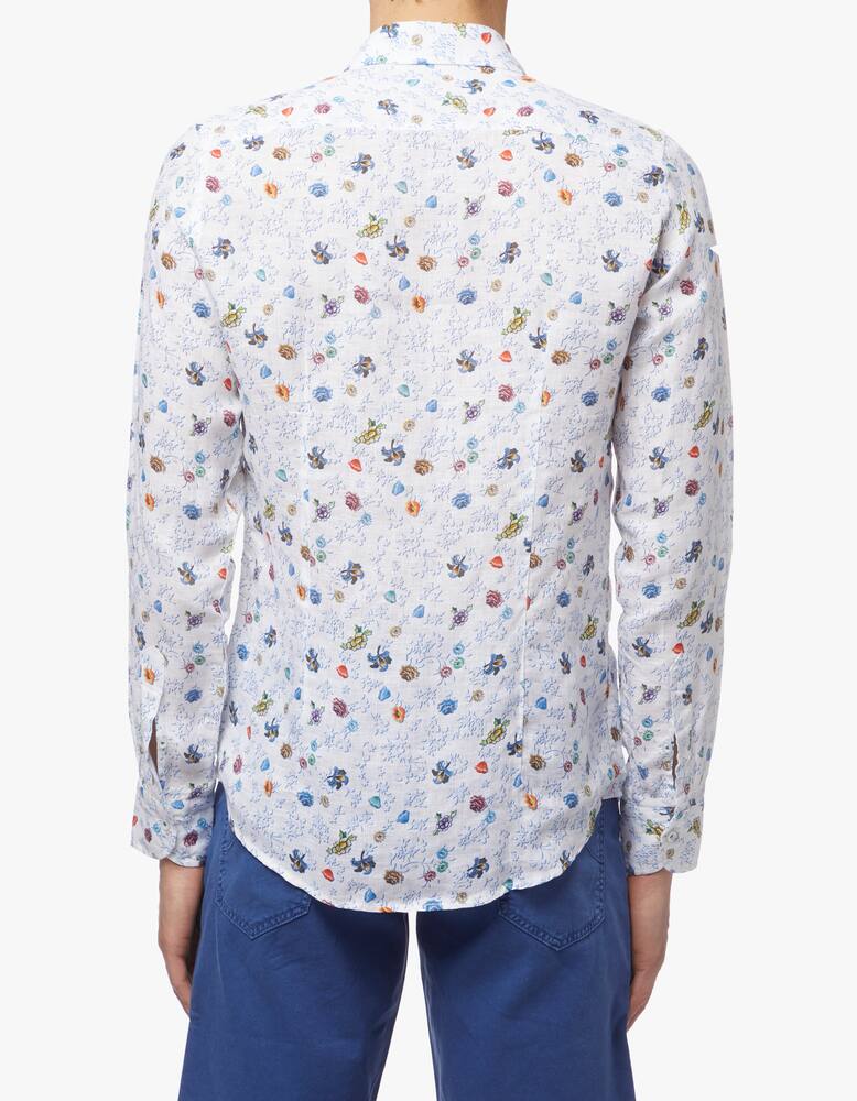 rinascente Altemflower Floral print linen shirt