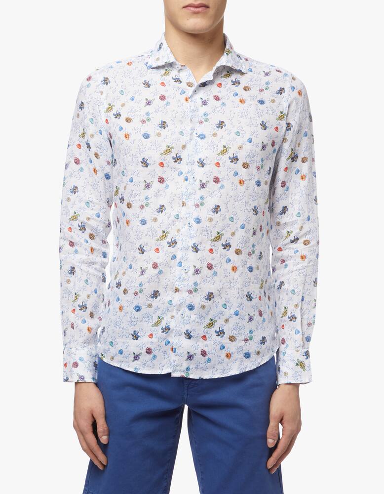 rinascente Altemflower Floral print linen shirt