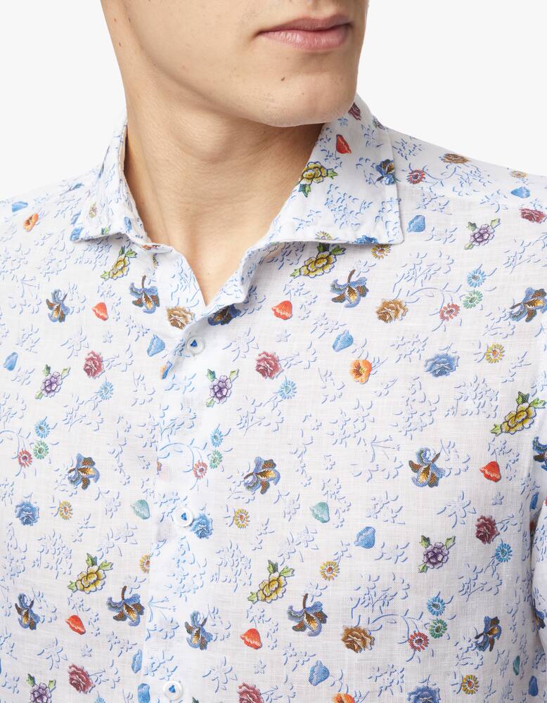 rinascente Altemflower Floral print linen shirt