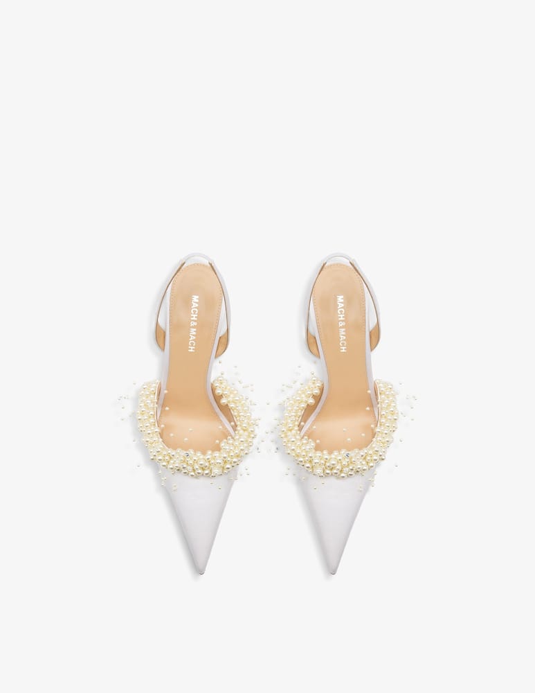 Mach & Mach Slingback Floating Pearl Birdal - immagine 3 Mach & Mach Slingback Floating Pearl Birdal - immagine 3