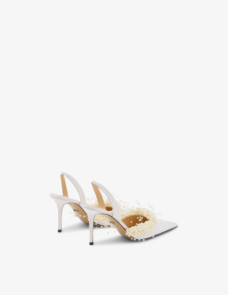 rinascente Mach & Mach Floating pearl bridal slingbacks