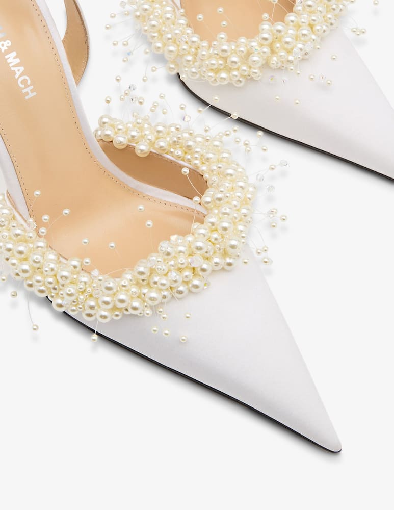 Mach & Mach Slingback Floating Pearl Birdal - immagine 5 Mach & Mach Slingback Floating Pearl Birdal - immagine 5