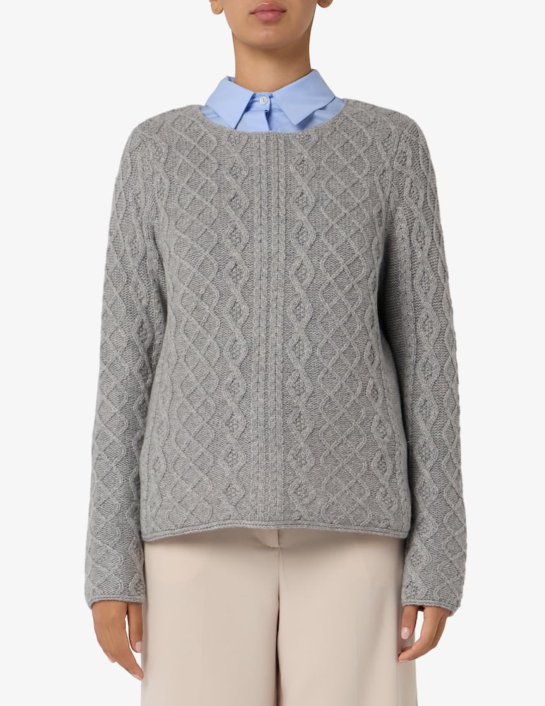 Pure Cashmere Crew neck jacquard jumper - picture 1 Pure Cashmere Crew neck jacquard jumper - picture 1