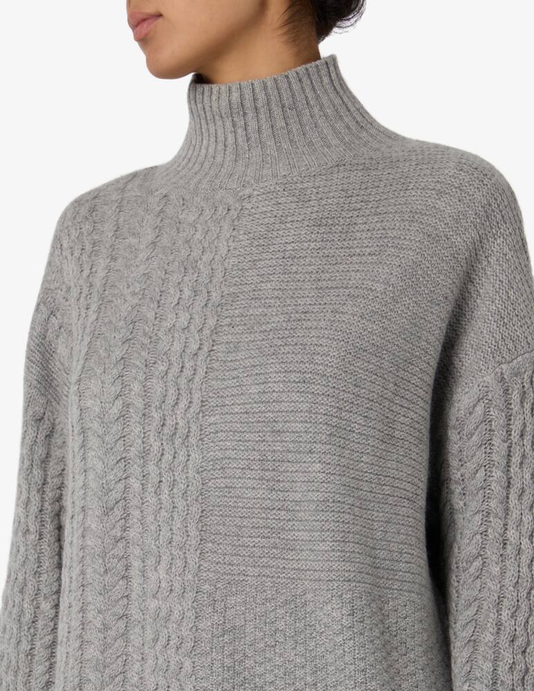 rinascente Pure Cashmere Crater neck cable-knit jumper