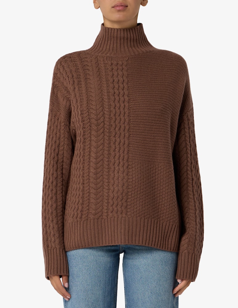 rinascente Pure Cashmere Crater cable-knit jumper