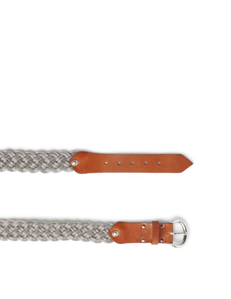 rinascente Nanni Milano Cintura intrecciata in pelle e metallo