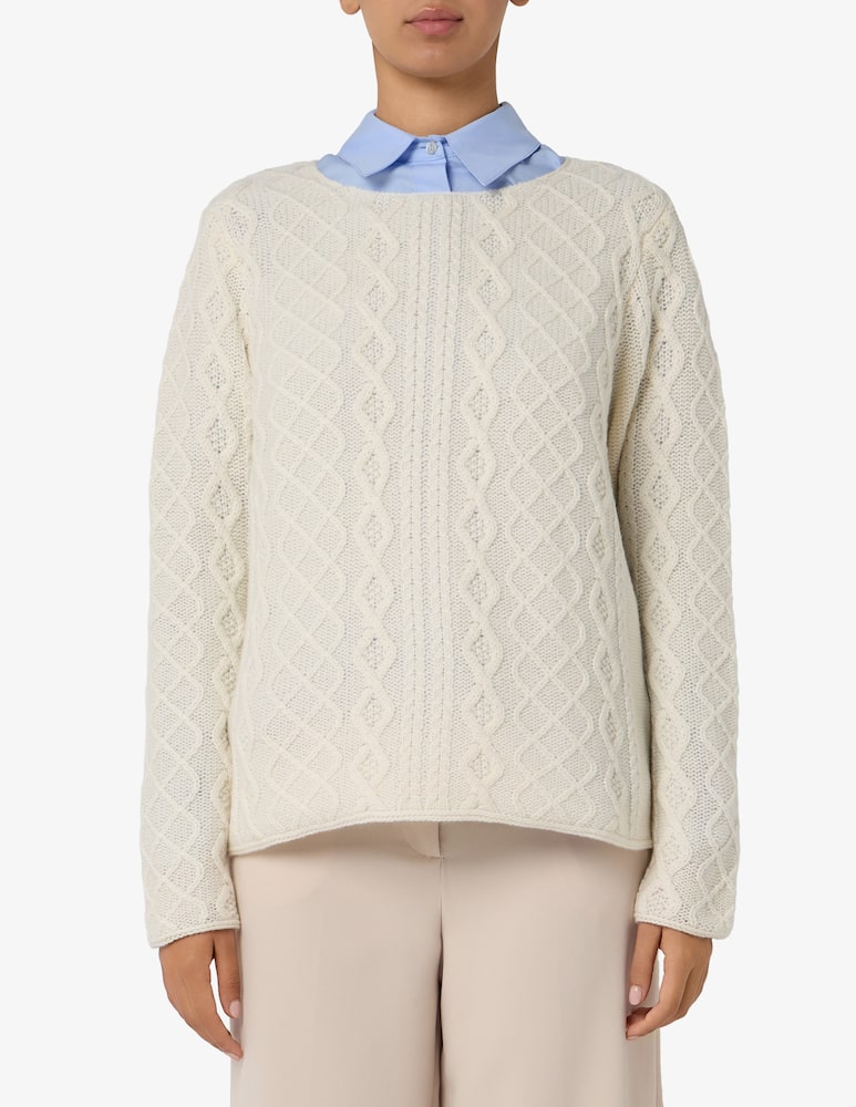 rinascente Pure Cashmere Crew neck jacquard jumper