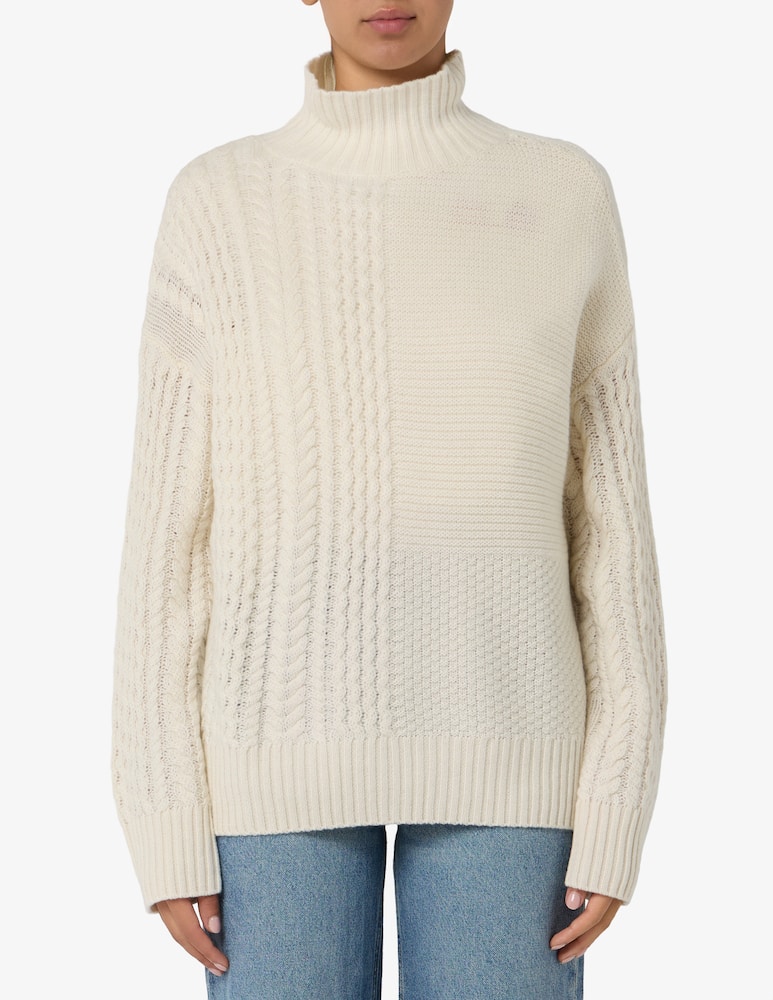 Pure Cashmere Crater neck cable jumper - picture 1 Pure Cashmere Crater neck cable jumper - picture 1