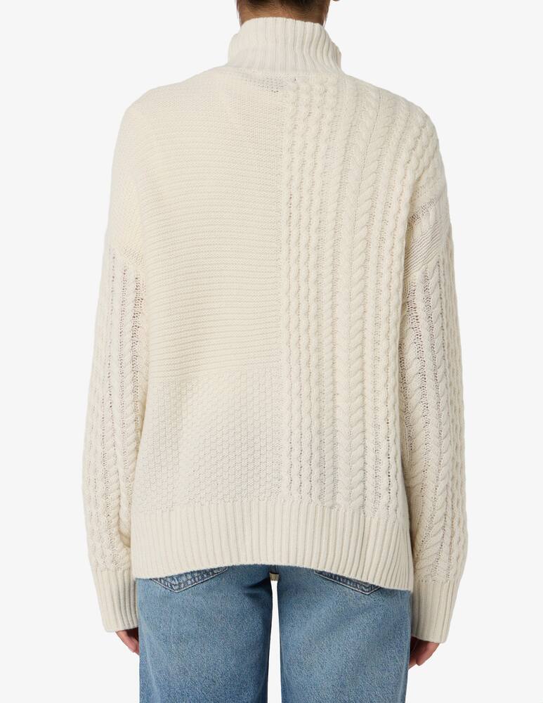 rinascente Pure Cashmere Crater neck cable jumper