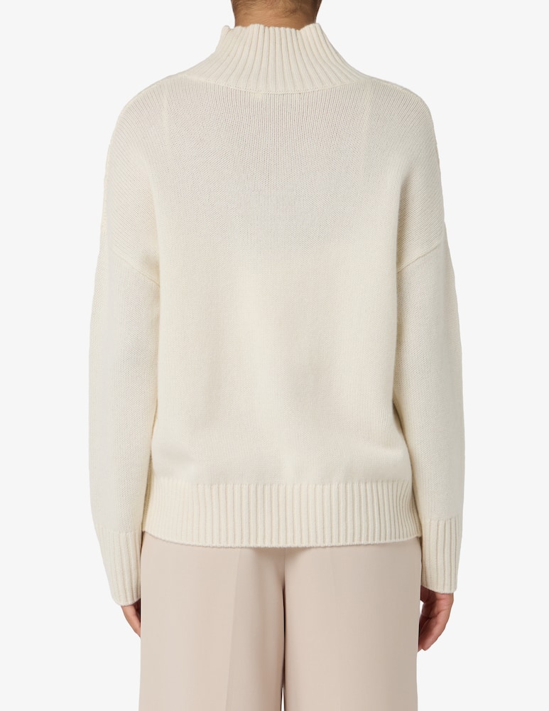Pure Cashmere Crater neck cable jumper - picture 3 Pure Cashmere Crater neck cable jumper - picture 3