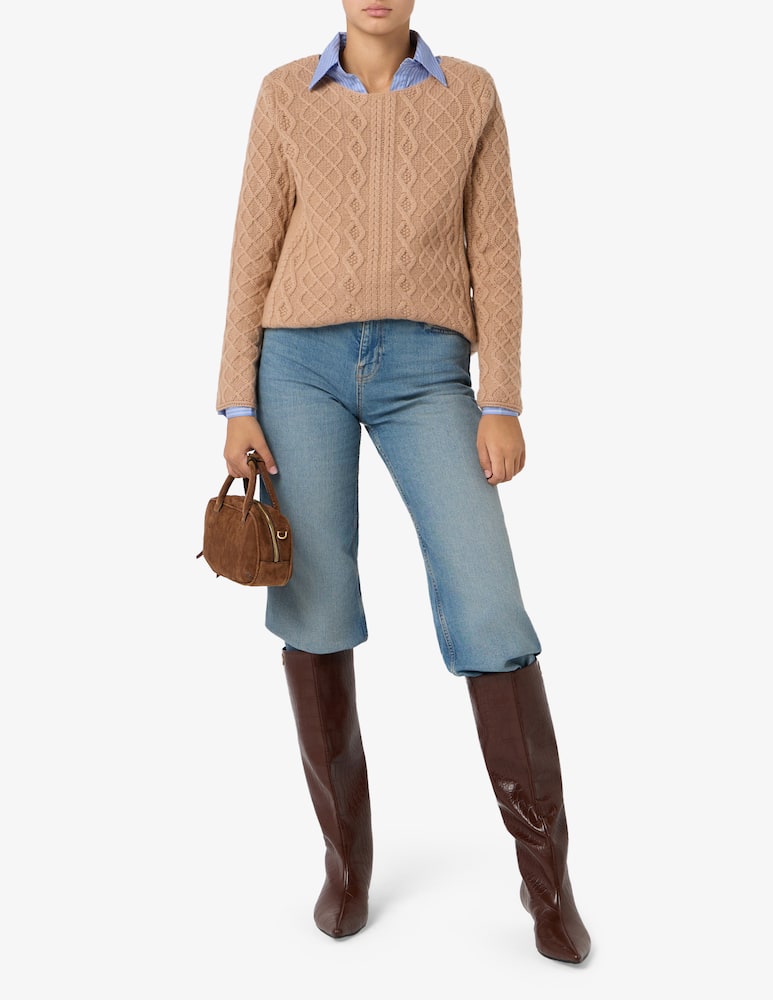 Pure Cashmere Crew neck jacquard jumper - picture 2 Pure Cashmere Crew neck jacquard jumper - picture 2