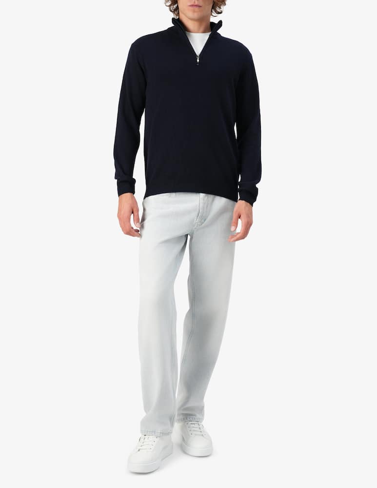 rinascente Rinascente Collection Pullover mezza zip lana