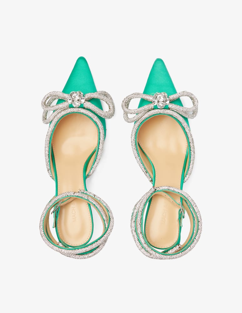 rinascente Mach & Mach Double Bow pumps - Green