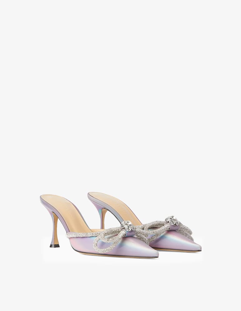 rinascente Mach & Mach Mules Bouble Bow - Argento