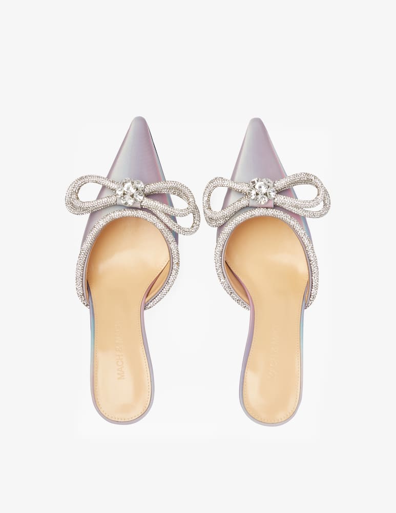 rinascente Mach & Mach Mules Bouble Bow - Argento