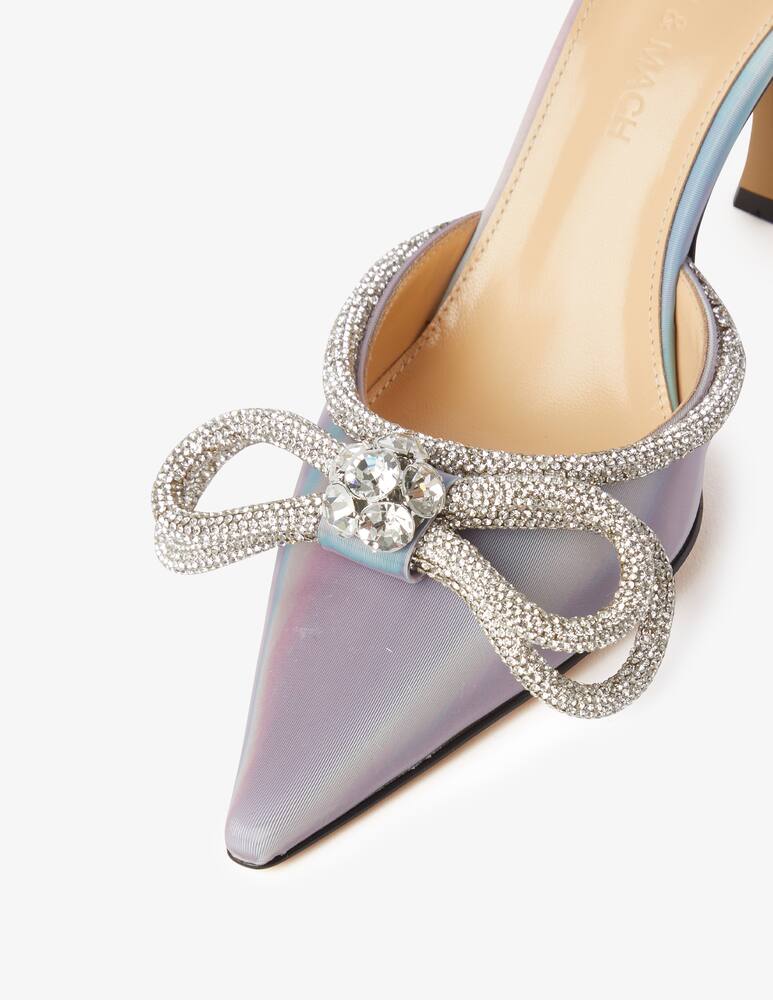 rinascente Mach & Mach Mules Bouble Bow - Argento