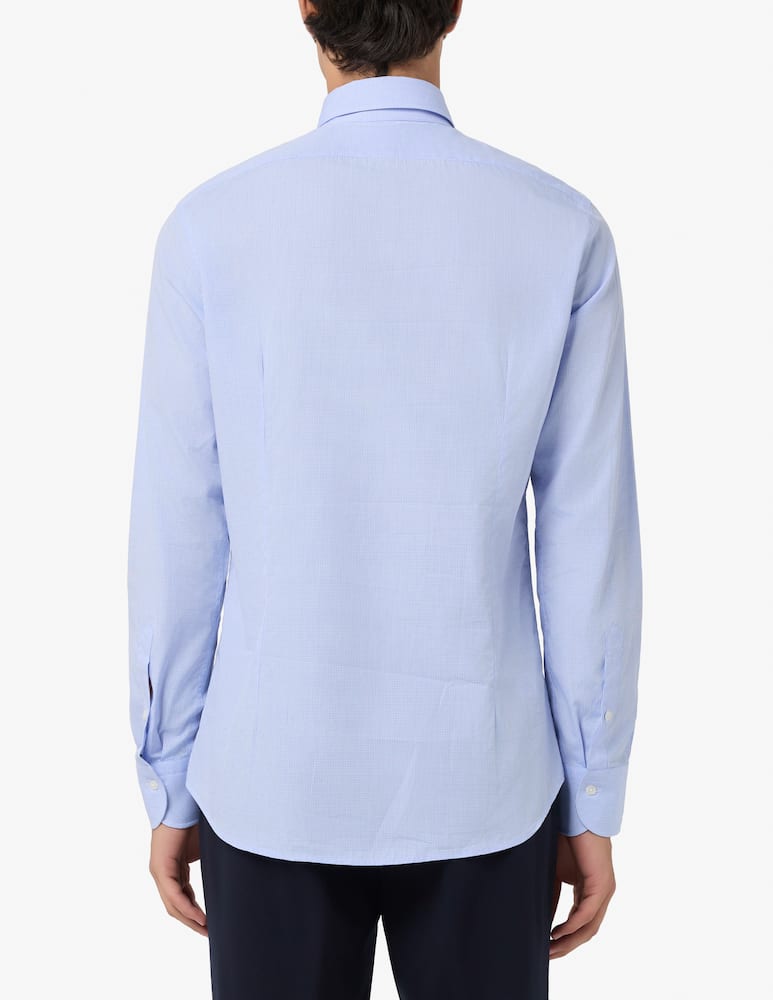 Sartoria Italiana Micro check poplin shirt - picture 3 Sartoria Italiana Micro check poplin shirt - picture 3