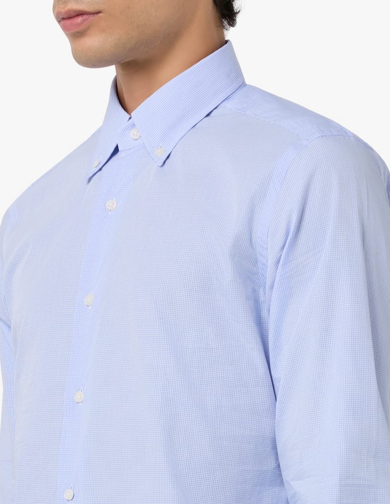 Sartoria Italiana Micro check poplin shirt - picture 4 Sartoria Italiana Micro check poplin shirt - picture 4