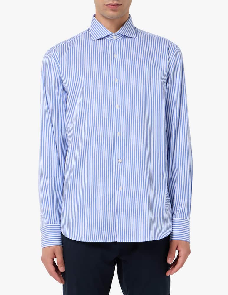 rinascente Sartoria Italiana Striped twill regular shirt