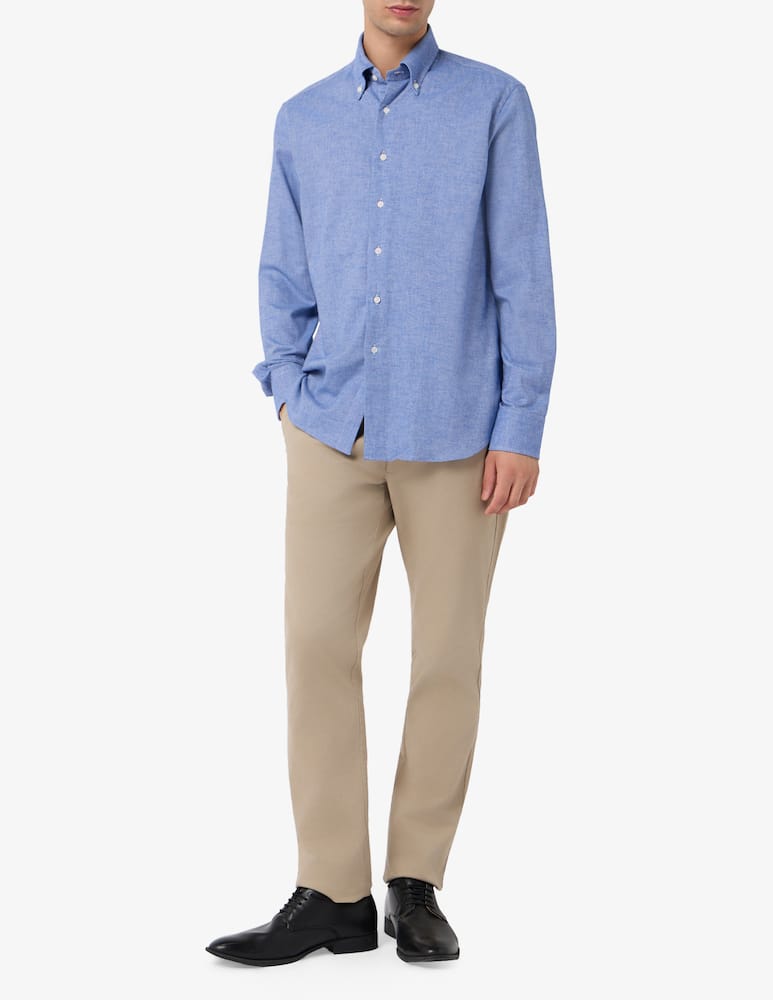 rinascente Sartoria Italiana Flannel wool blend regular shirt