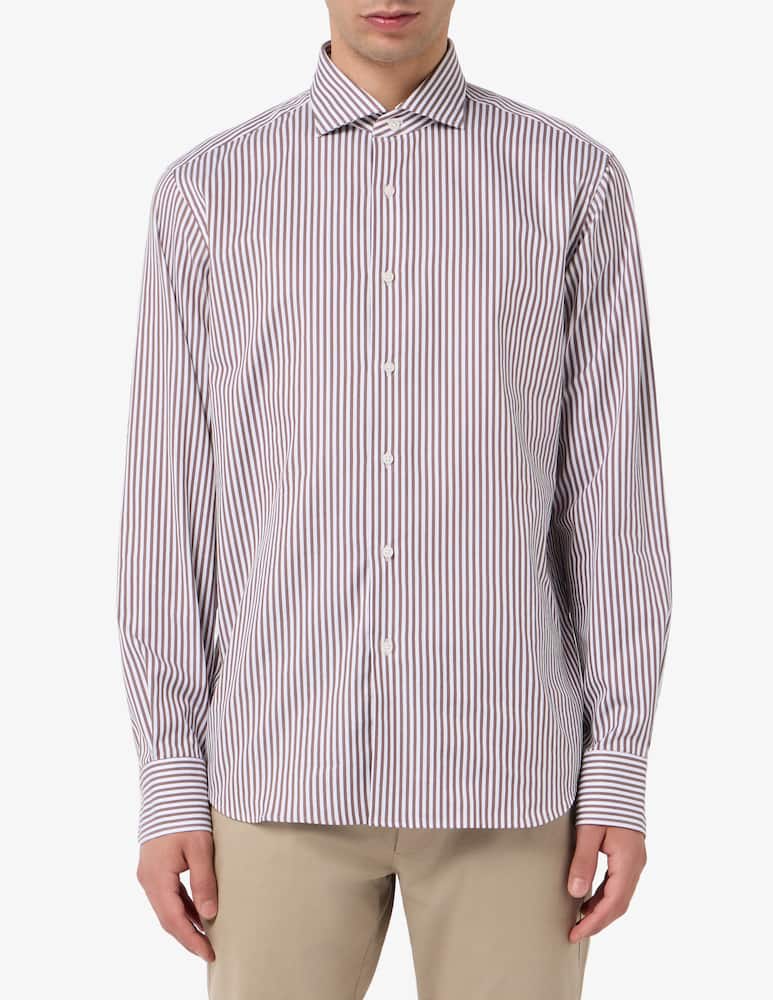 rinascente Sartoria Italiana Striped twill regular shirt