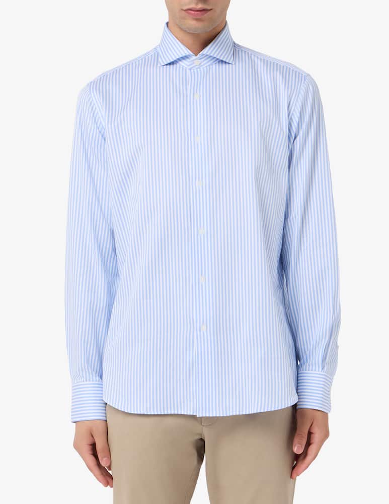 rinascente Sartoria Italiana Striped twill regular shirt