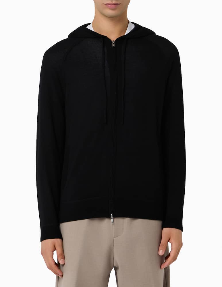 Misaky Felpa rasata con zip in lana merino - immagine 1 Misaky Felpa rasata con zip in lana merino - immagine 1