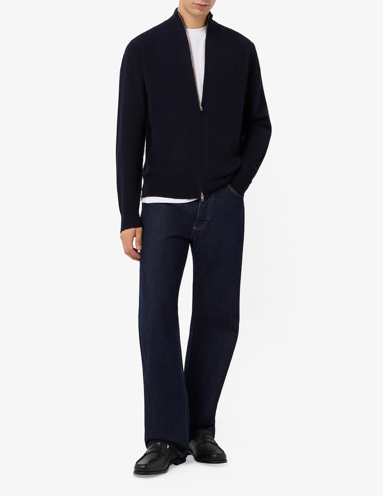 Misaky Maglia full zip in merino - immagine 2
