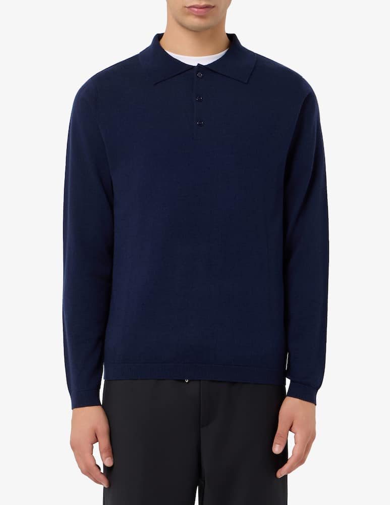 rinascente Misaky Merino silk polo jumper
