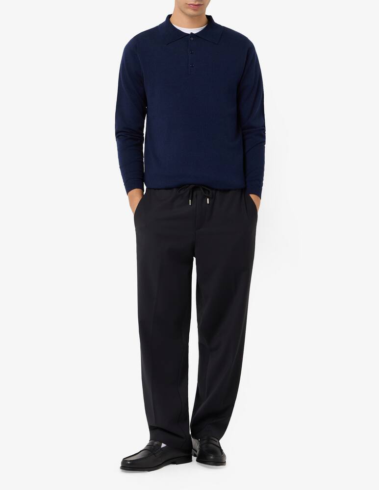 rinascente Misaky Merino silk polo jumper