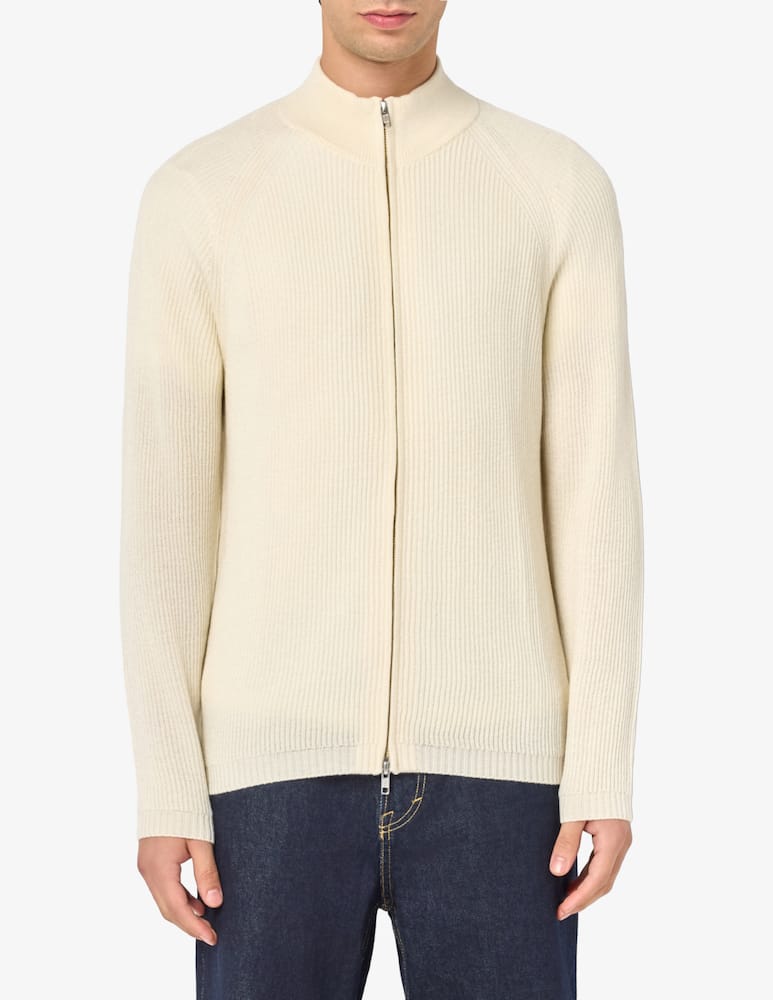 Misaky Maglia con zip in lana merino e seta - immagine 1