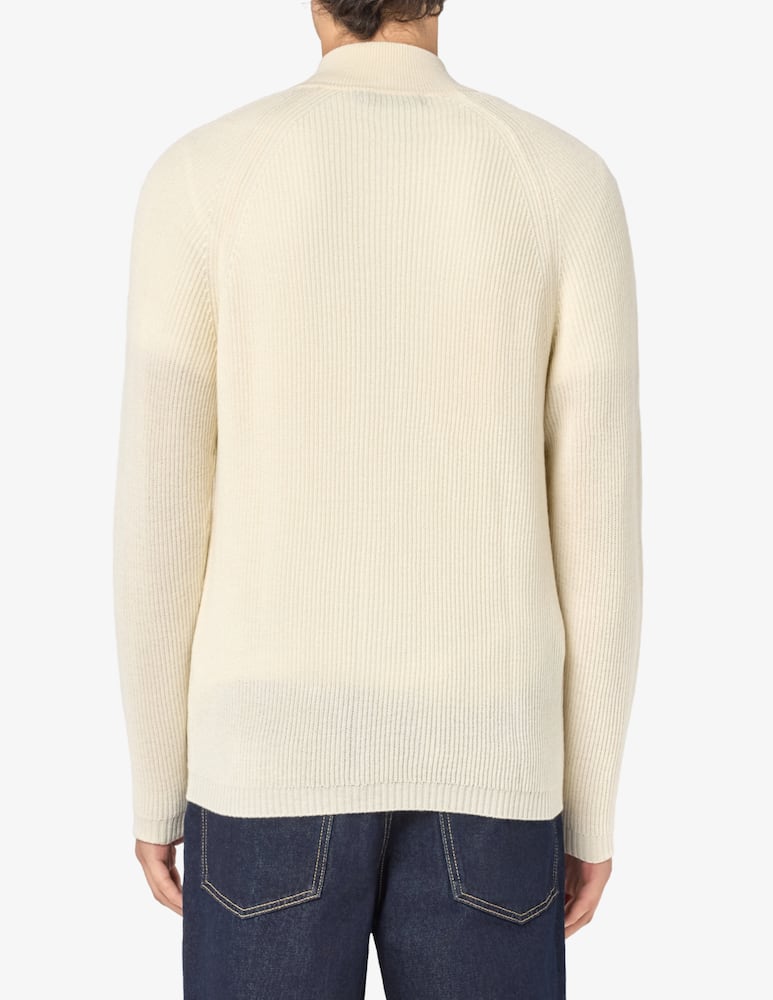 Misaky Maglia con zip in lana merino e seta - immagine 3