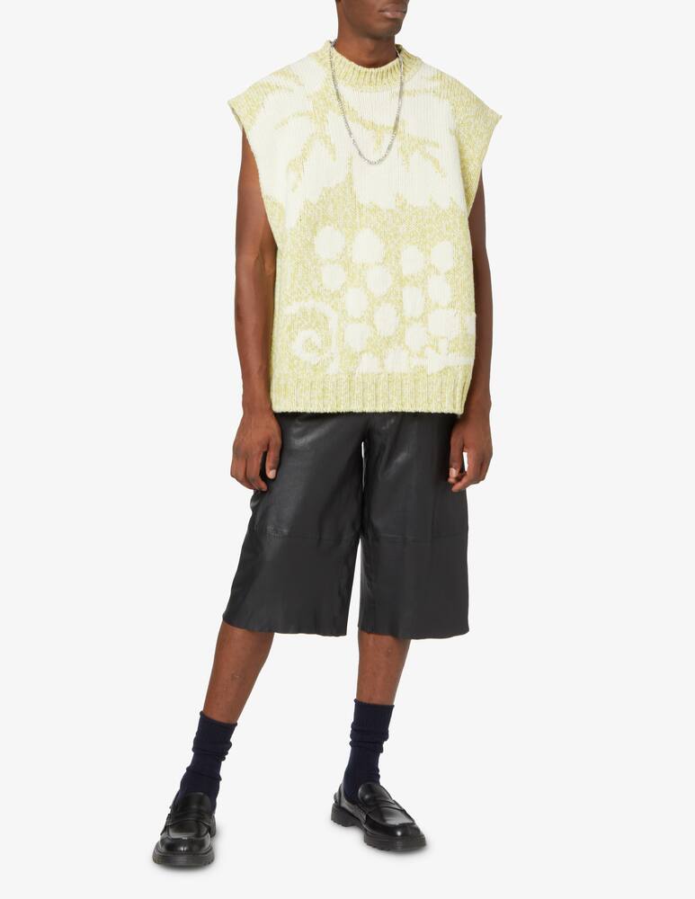 rinascente Federico Cina Smanicato in lana intarsia - Bianco