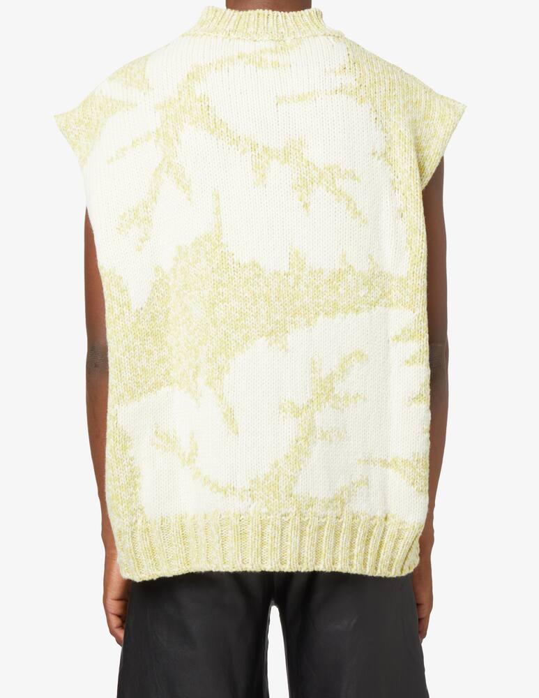 rinascente Federico Cina Smanicato in lana intarsia - Bianco