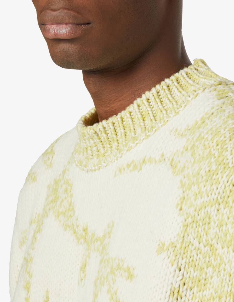 rinascente Federico Cina Smanicato in lana intarsia - Bianco