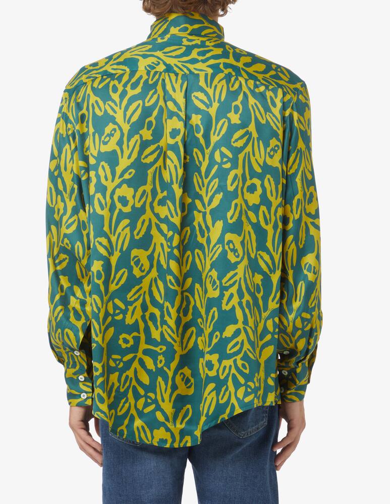 rinascente Federico Cina Removable neck side shirt - Green