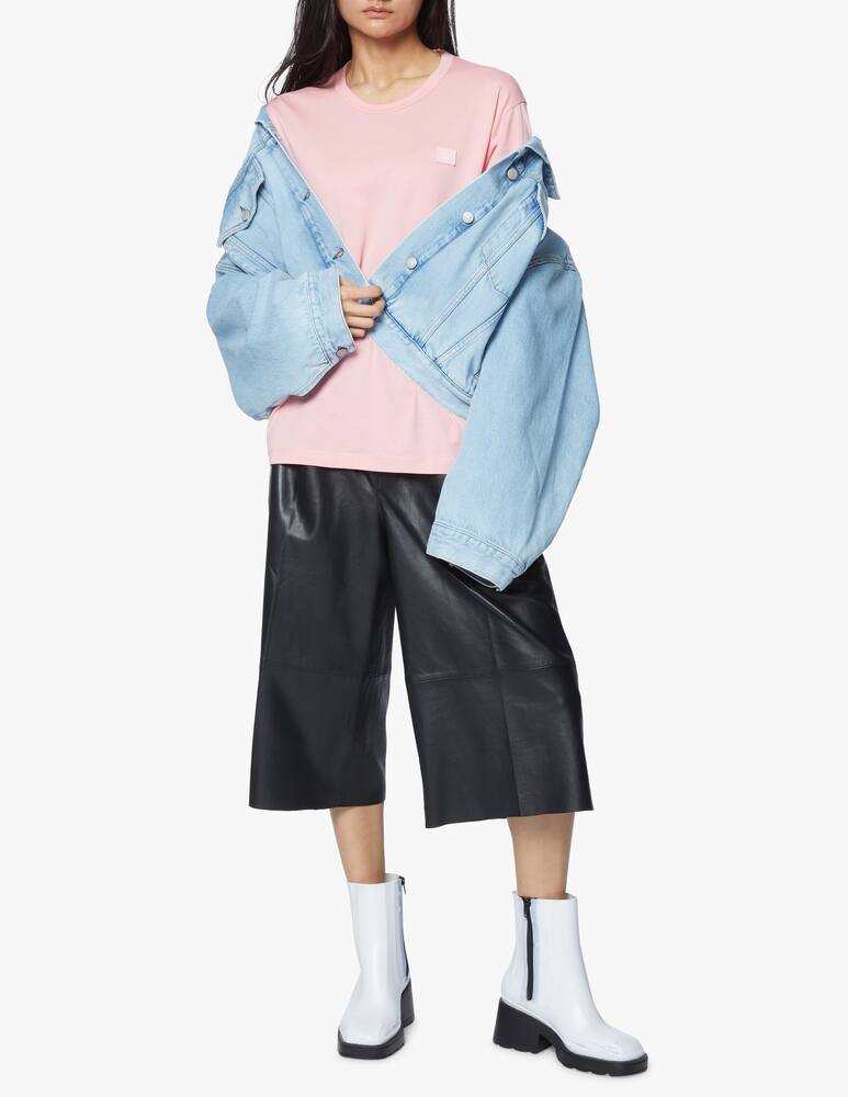 rinascente Acne Studios T-shirt in cotone oragnico - rosa