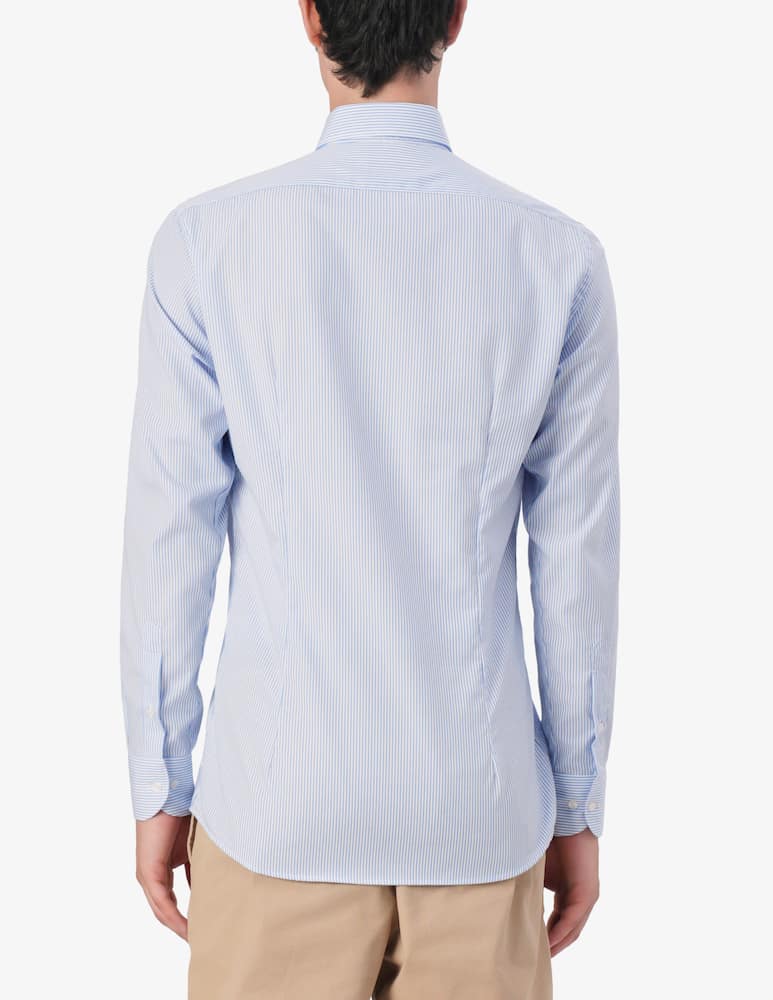 Sartoria Italiana Camicia modern popeline a righe no stiro - immagine 3 Sartoria Italiana Camicia modern popeline a righe no stiro - immagine 3