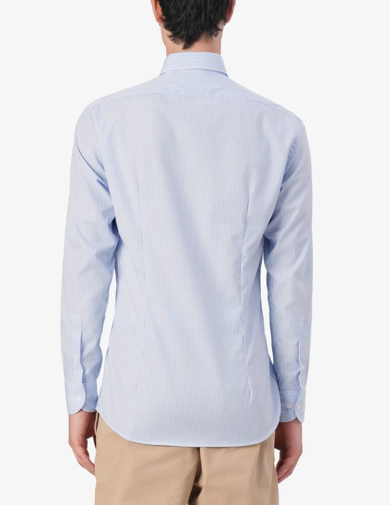rinascente Sartoria Italiana Striped poplin modern no iron shirt
